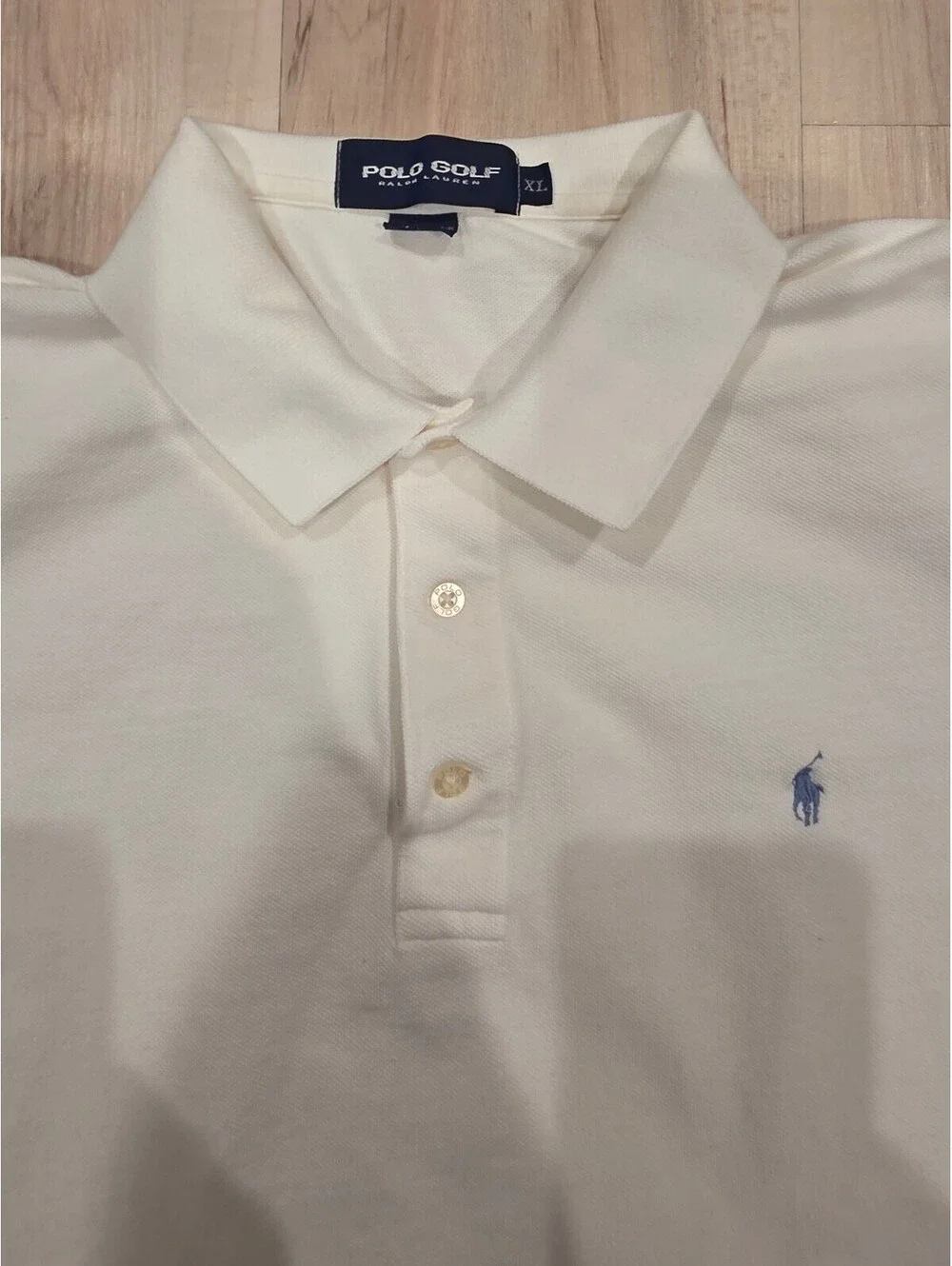 Ralph Lauren Polo Golf White Cotton Polo Shirt XL